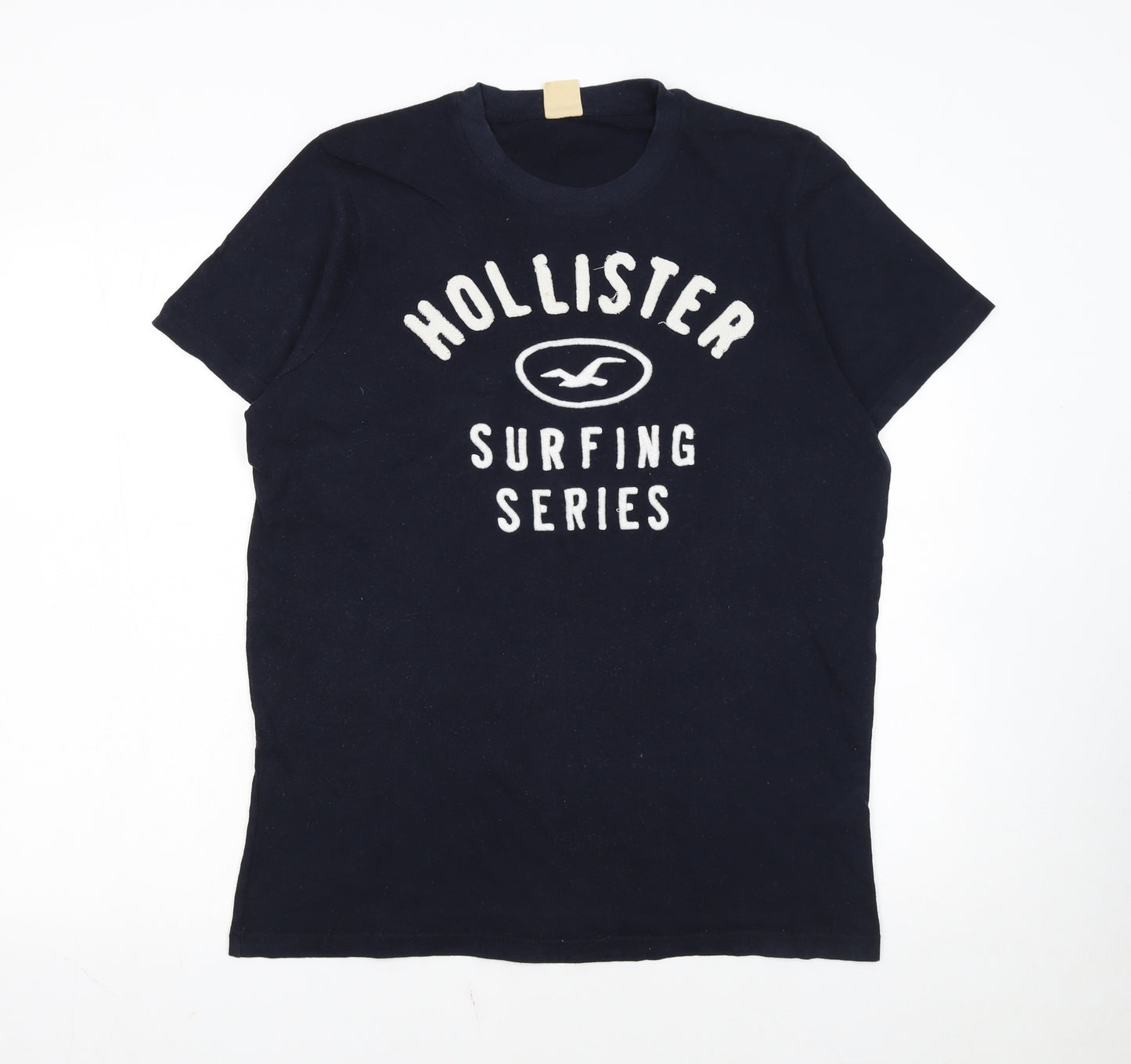 Hollister Men's Navy Surfing Series T-Shirt L Embroidered Cotton