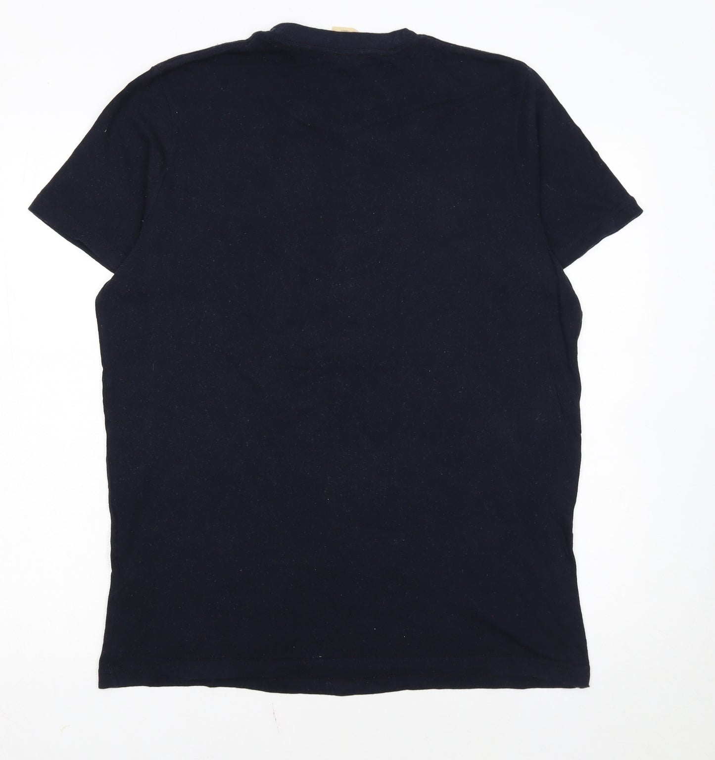 Hollister Men's Navy Surfing Series T-Shirt L Embroidered Cotton