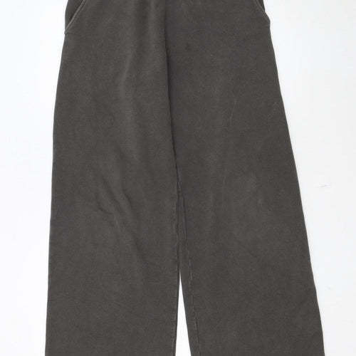 Weekday Women’s Grey Wide-Leg Sweatpants XS Elastic Waist Fleece