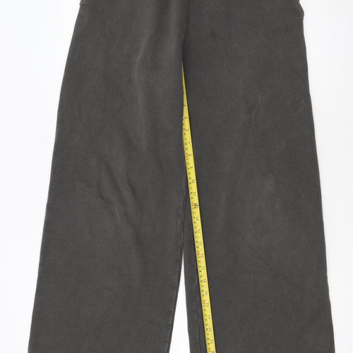 Weekday Women’s Grey Wide-Leg Sweatpants XS Elastic Waist Fleece