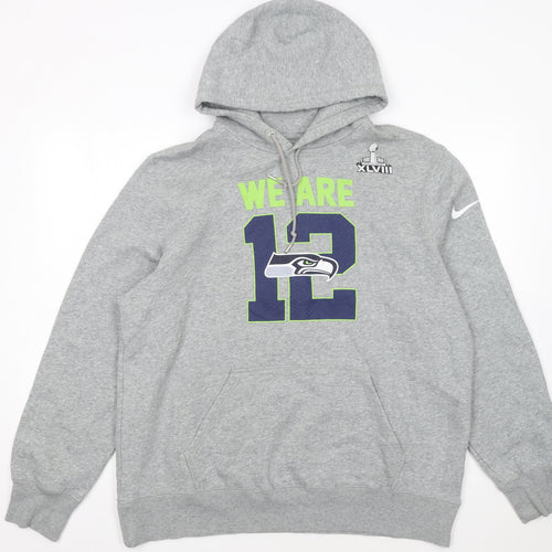 Nike NFL Team Apparel Men's Grey XL Pullover Hoodie We Are 12