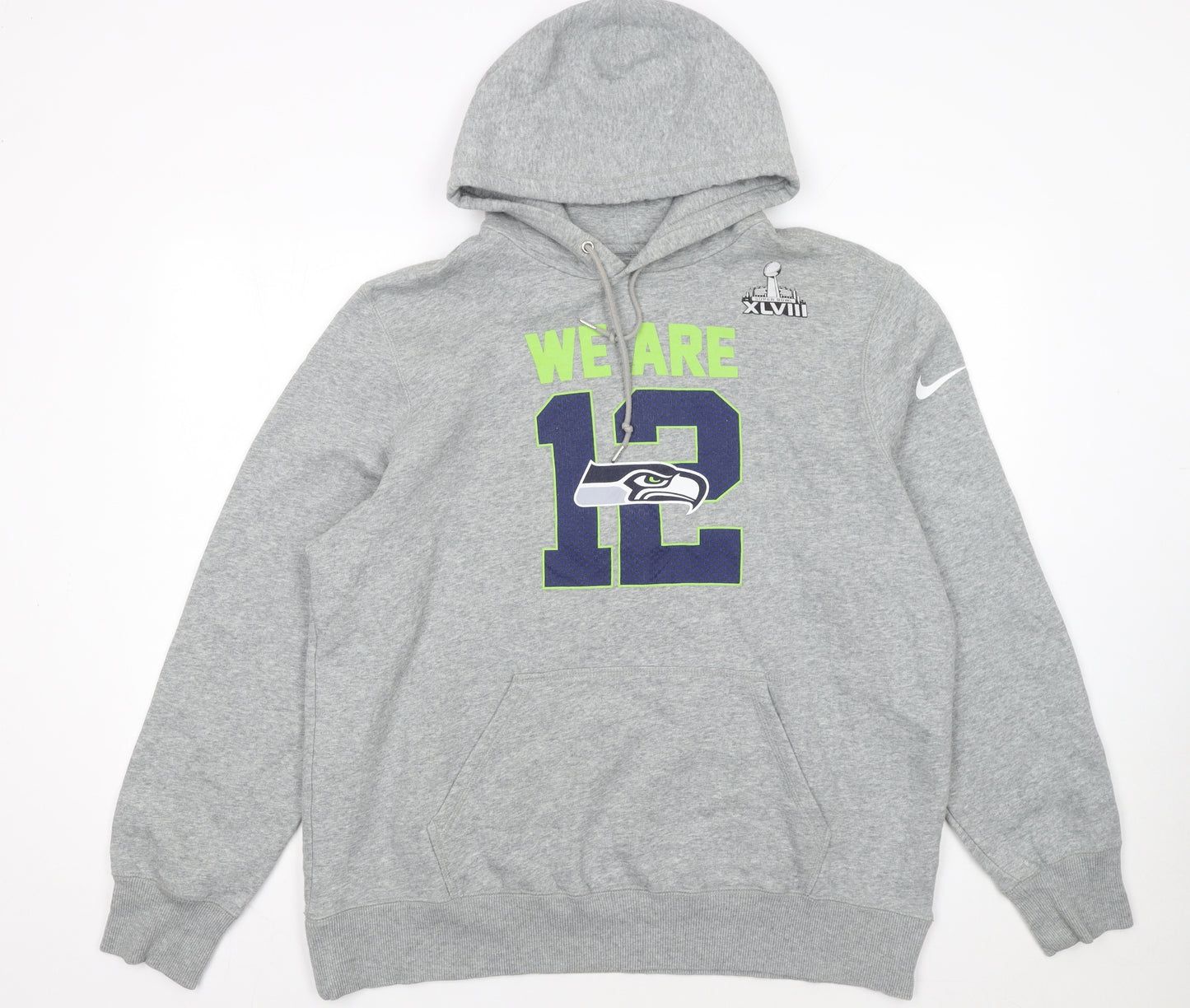 Nike NFL Team Apparel Men's Grey XL Pullover Hoodie We Are 12