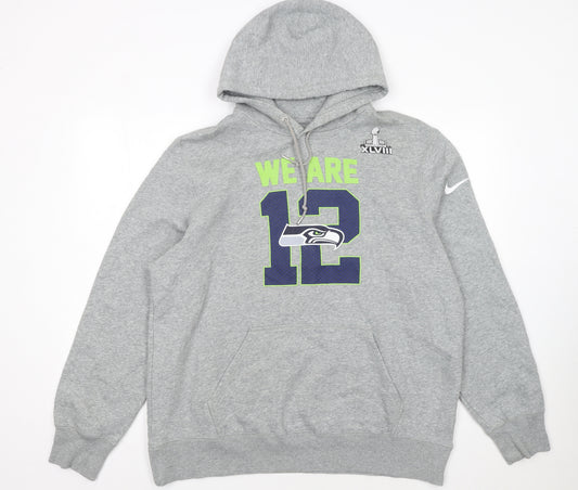 Nike NFL Team Apparel Men's Grey XL Pullover Hoodie We Are 12