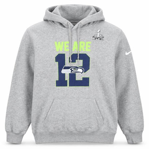 Nike NFL Team Apparel Men's Grey XL Pullover Hoodie We Are 12
