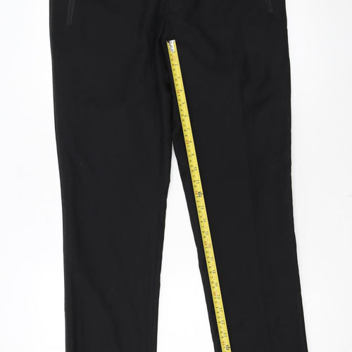 Dobell Men's Black Skinny Fit Dress Trousers Size 32R