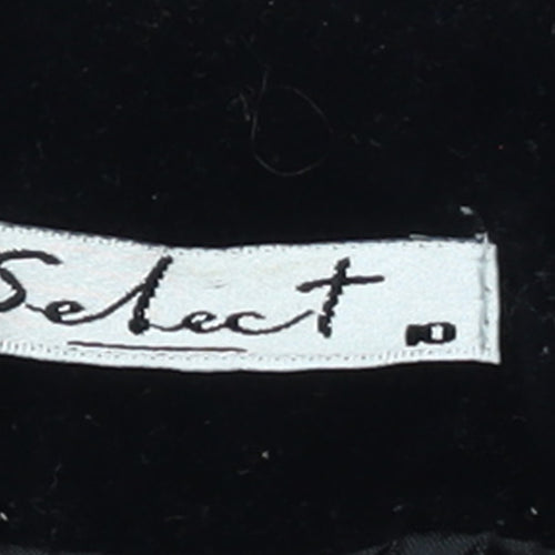Select Womens Black Velvet Cotton Shawl Lapel Tuxedo Blazer Size 10