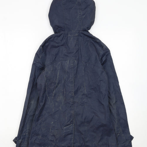 SoulCal & Co Women's Blue Cotton Hooded Duffle Coat Size 6