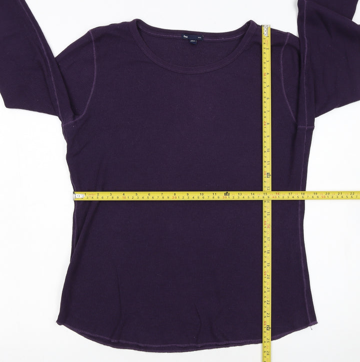 Gap Women’s Purple Long Sleeve Basic Cotton T-Shirt XL