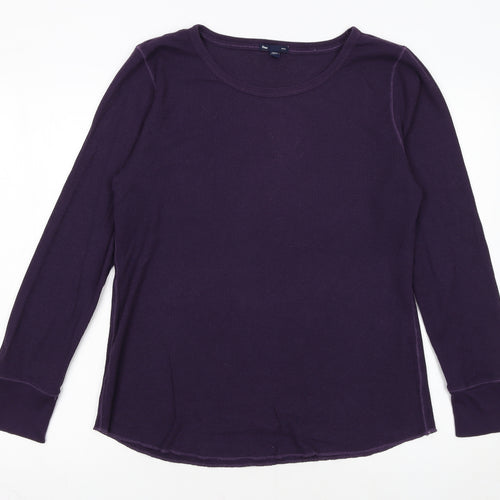 Gap Women’s Purple Long Sleeve Basic Cotton T-Shirt XL
