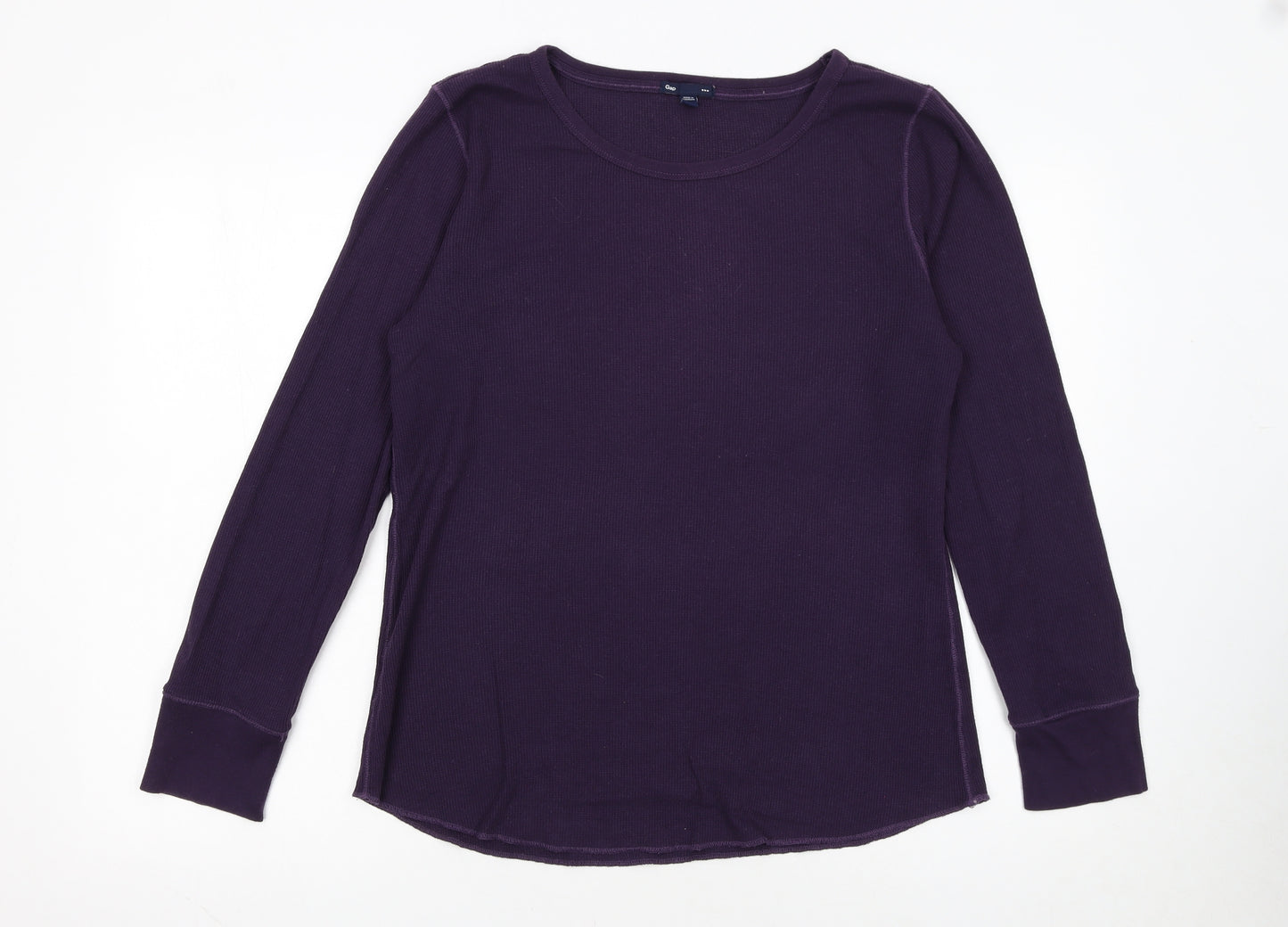 Gap Women’s Purple Long Sleeve Basic Cotton T-Shirt XL
