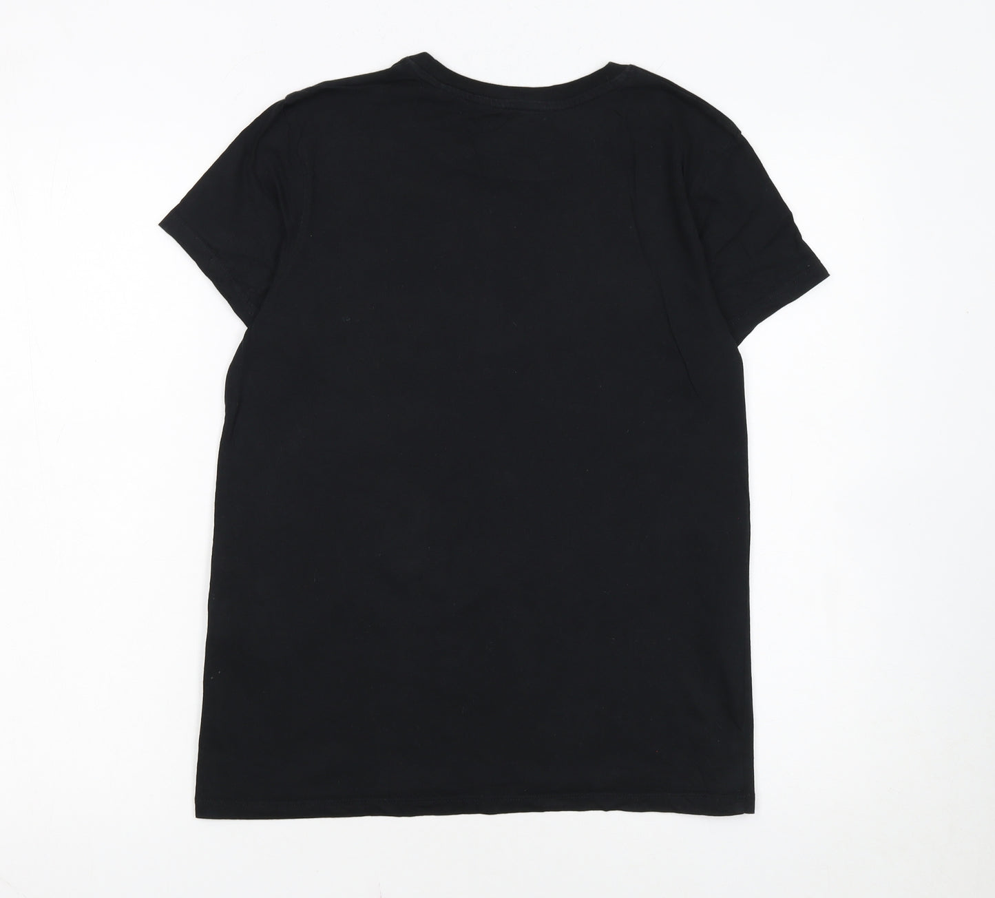 Levi's Women's Black Medium Logo Crew Neck Cotton T-Shirt