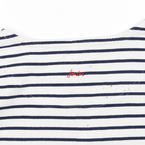 Joules Women Blue White Striped Pullover Sweatshirt UK 16 Cotton