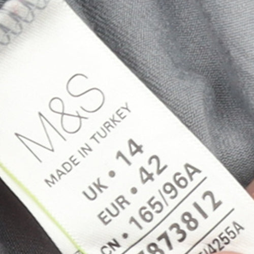 Marks and Spencer Women’s Grey Short Sleeve Jersey T-Shirt Size 14