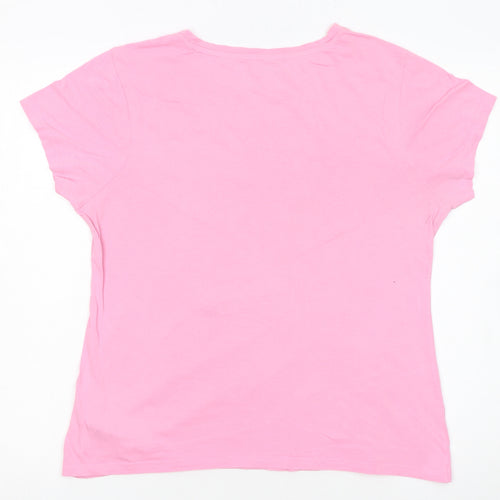 Disney Women’s Pink Bambi T-Shirt Pyjama Top Size 10-12 Cotton