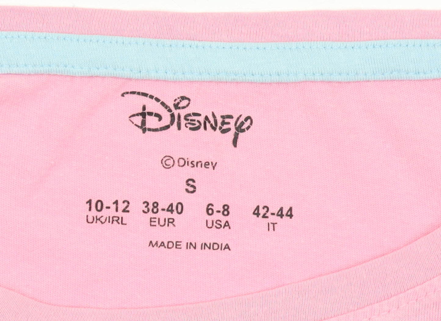 Disney Women’s Pink Bambi T-Shirt Pyjama Top Size 10-12 Cotton