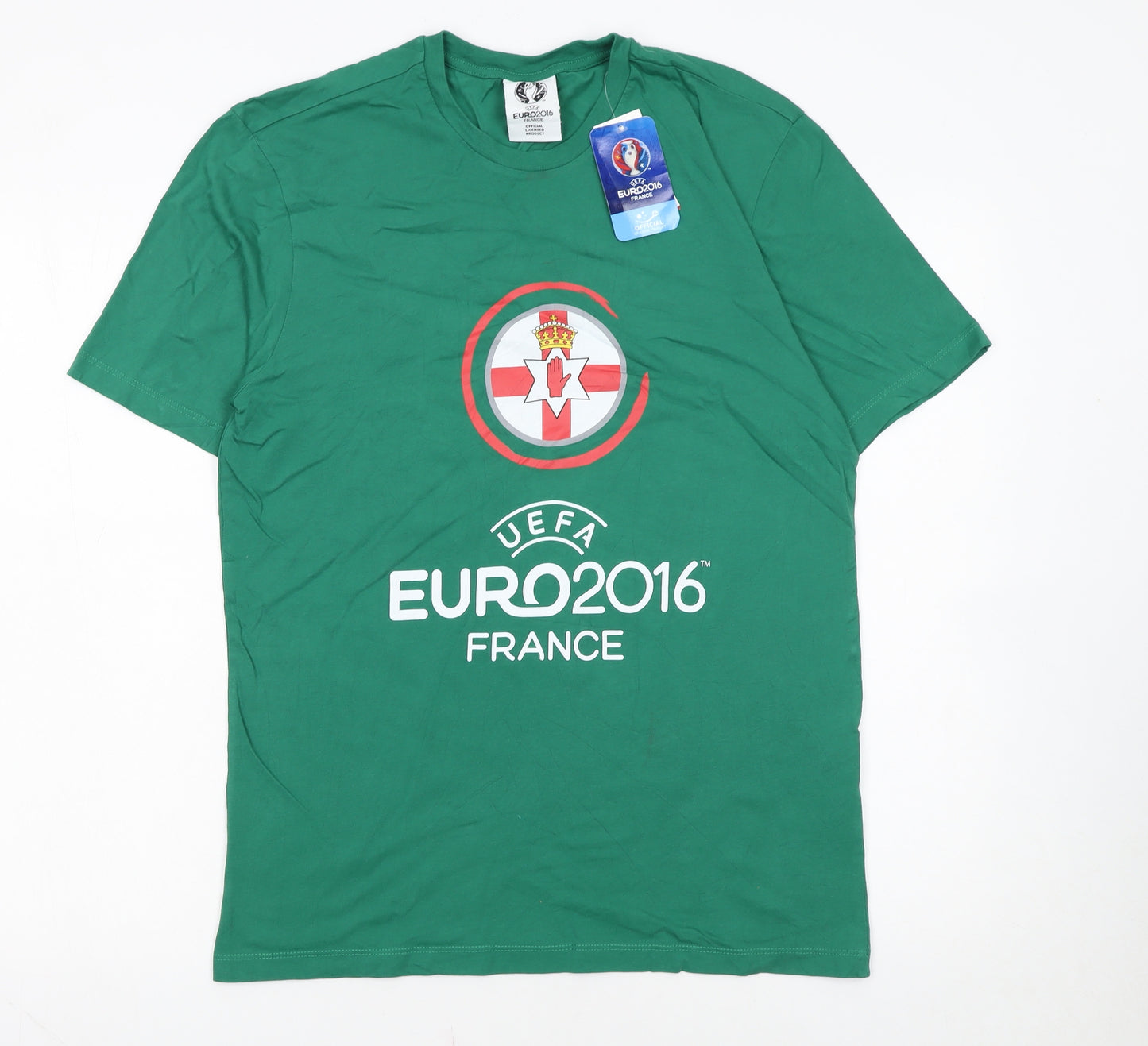 Marks and Spencer Men’s Green Small Euro 2016 Graphic Cotton T-Shirt