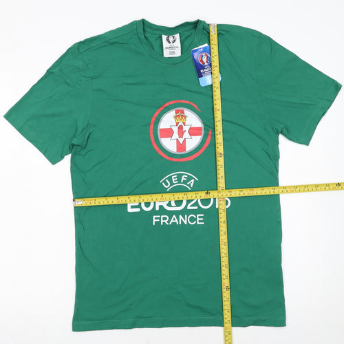 Marks and Spencer Men’s Green Small Euro 2016 Graphic Cotton T-Shirt
