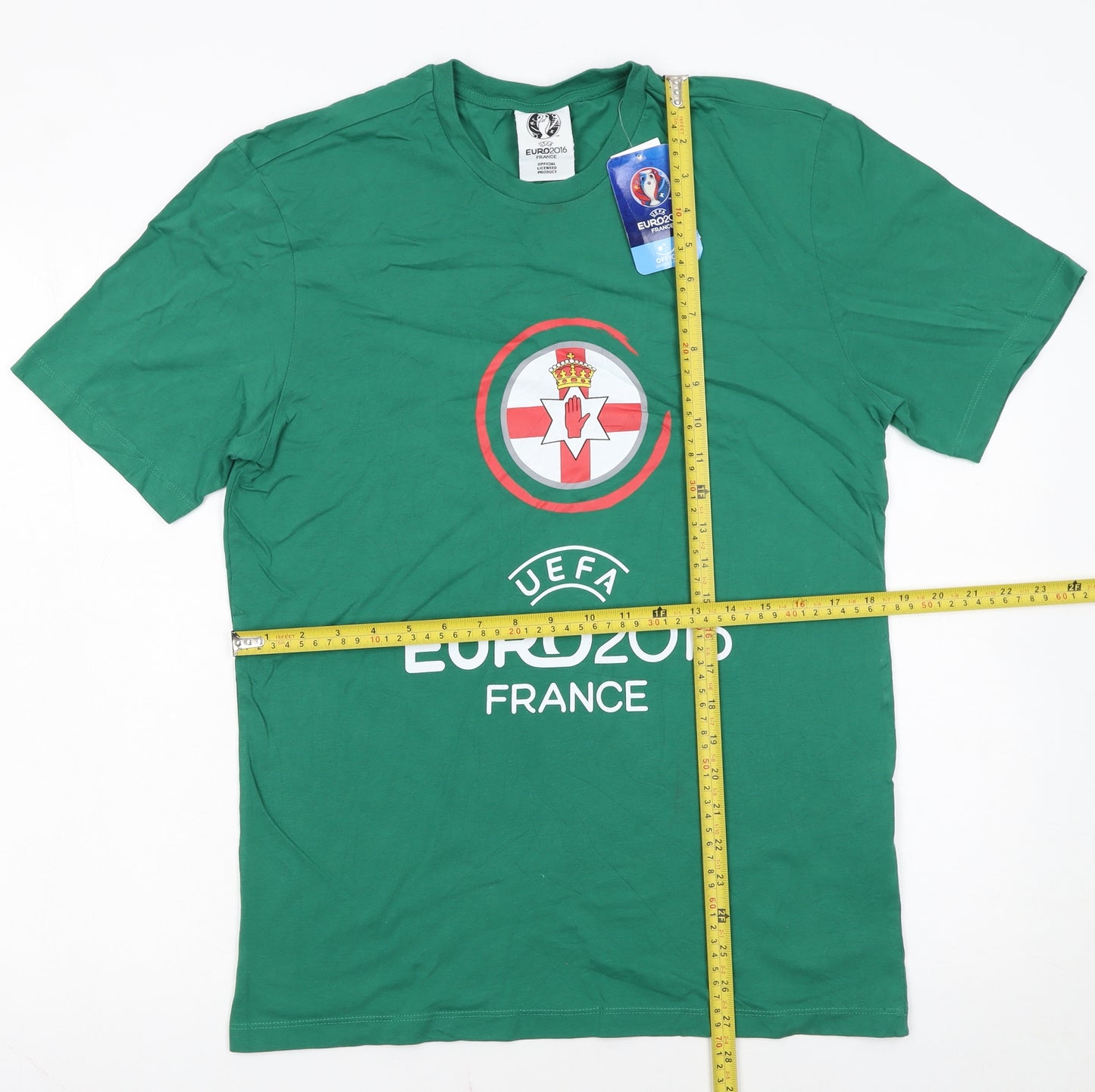 Marks and Spencer Men’s Green Small Euro 2016 Graphic Cotton T-Shirt