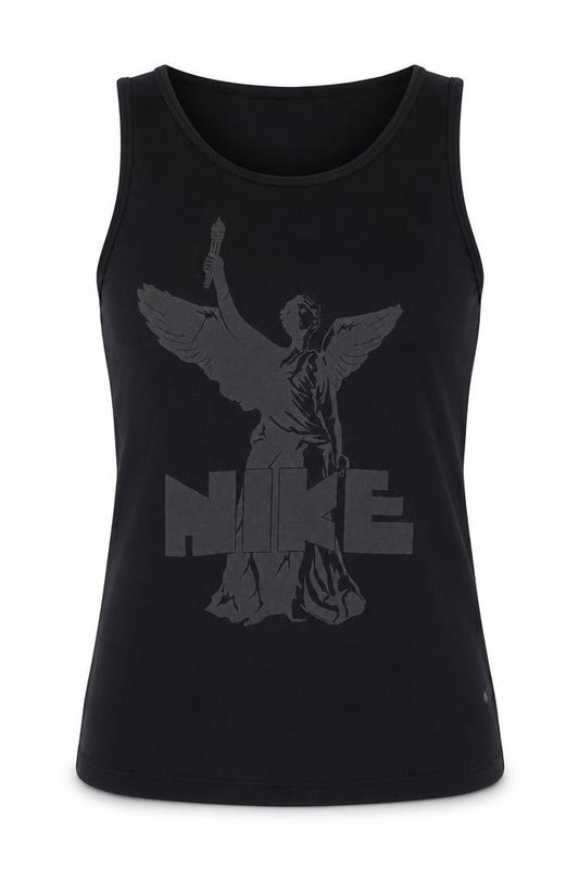 Nike Womens Black Sportswear Tank Top Size S Slim Fit Viscose Blend