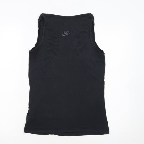 Nike Womens Black Sportswear Tank Top Size S Slim Fit Viscose Blend
