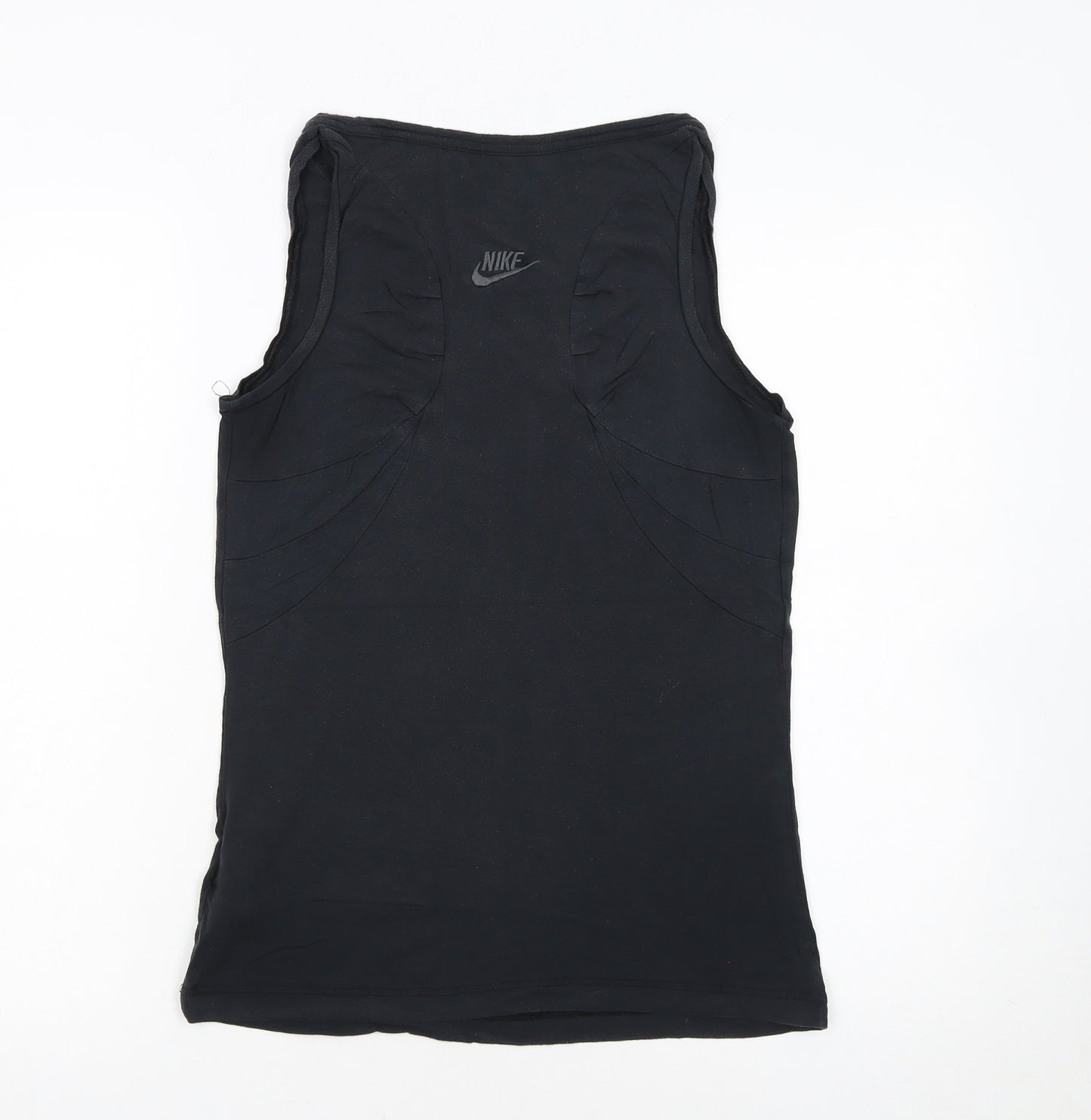 Nike Womens Black Sportswear Tank Top Size S Slim Fit Viscose Blend