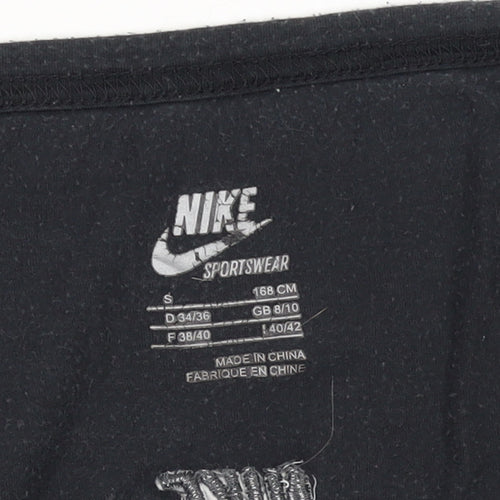 Nike Womens Black Sportswear Tank Top Size S Slim Fit Viscose Blend