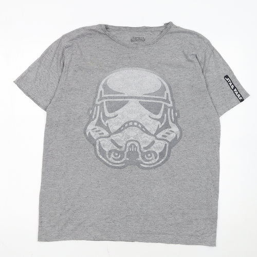 Primark Men's Grey Star Wars Stormtrooper Graphic T-Shirt Size M