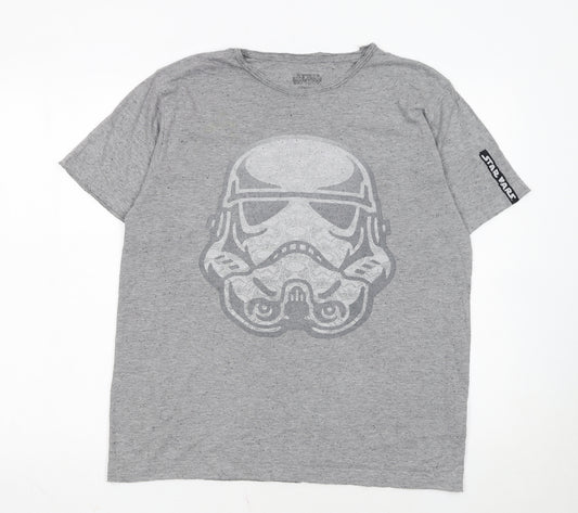 Primark Men's Grey Star Wars Stormtrooper Graphic T-Shirt Size M