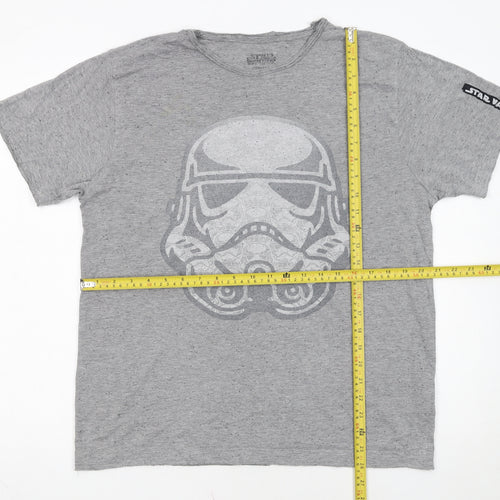 Primark Men's Grey Star Wars Stormtrooper Graphic T-Shirt Size M