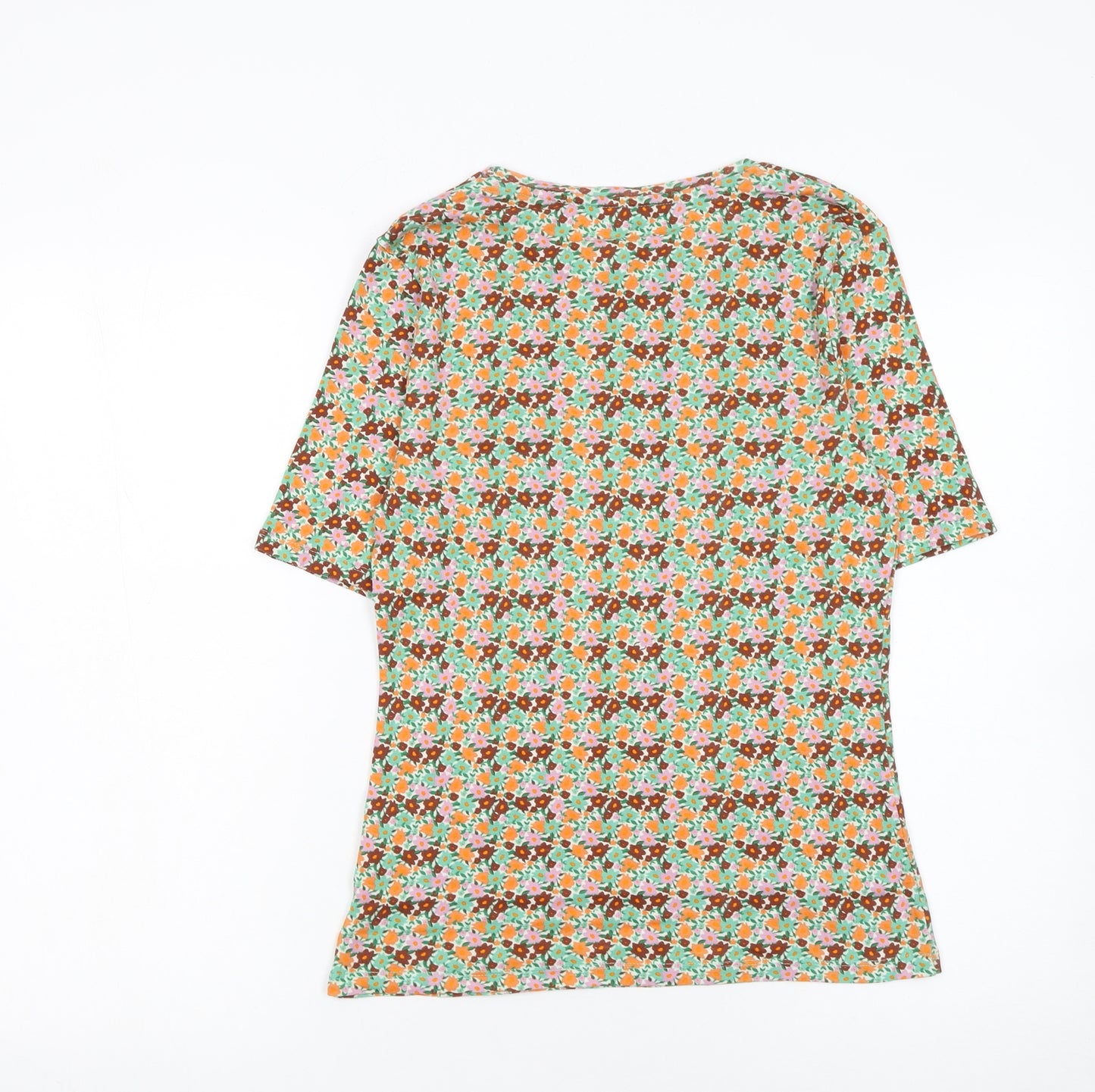 Tu Womens Multicoloured Floral Cotton Short Sleeve T-Shirt Size 12