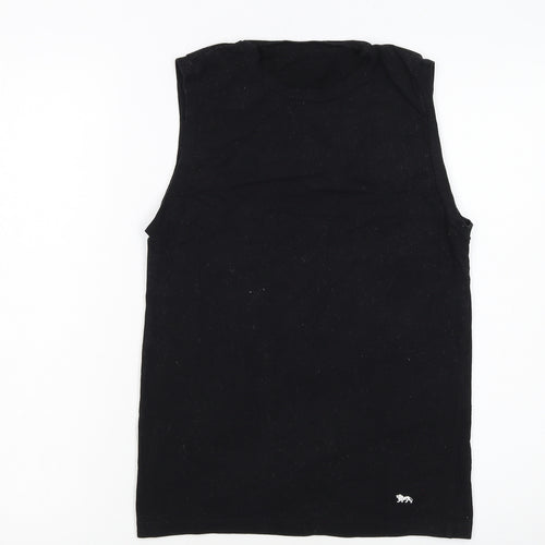 Lonsdale Women's Black Cotton Sleeveless Tank Top Size S