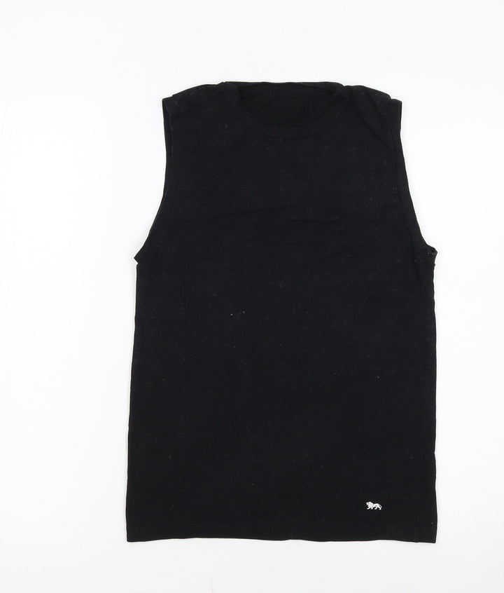 Lonsdale Women's Black Cotton Sleeveless Tank Top Size S