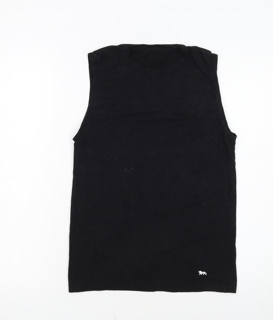 Lonsdale Women's Black Cotton Sleeveless Tank Top Size S
