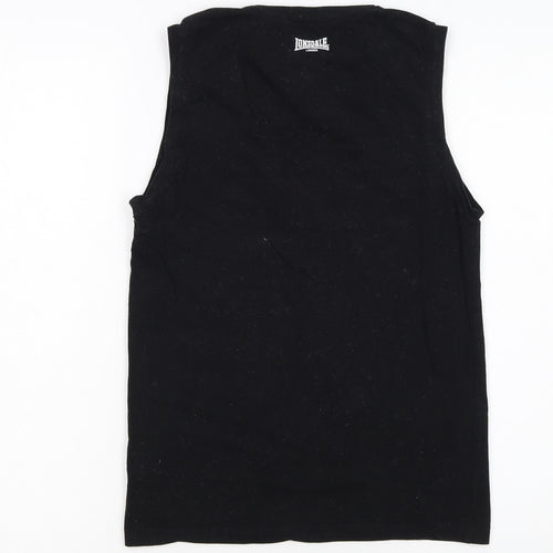 Lonsdale Women's Black Cotton Sleeveless Tank Top Size S