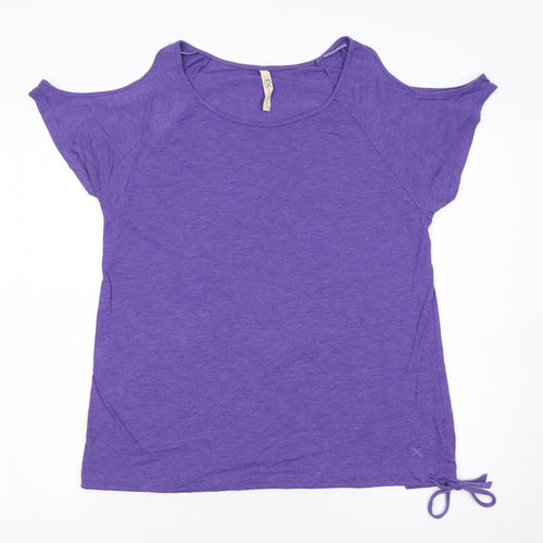 Next Womens Purple Cold Shoulder T-Shirt Size 14