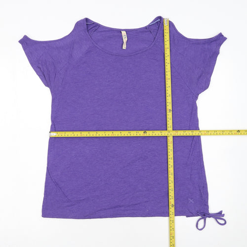 Next Womens Purple Cold Shoulder T-Shirt Size 14