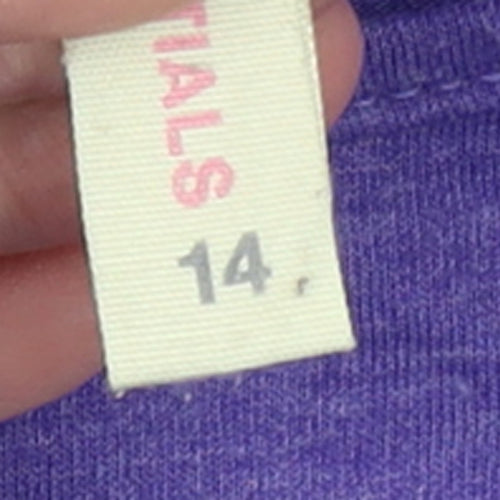 Next Womens Purple Cold Shoulder T-Shirt Size 14