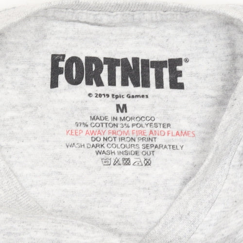 Fortnite Men’s Grey Graphic Llama Short Sleeve T-Shirt Size M