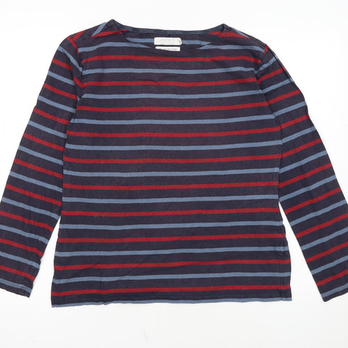Seasalt Women’s Multicoloured Striped Sailor Long Sleeve Cotton Shirt Size 10