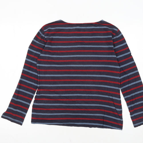 Seasalt Women’s Multicoloured Striped Sailor Long Sleeve Cotton Shirt Size 10