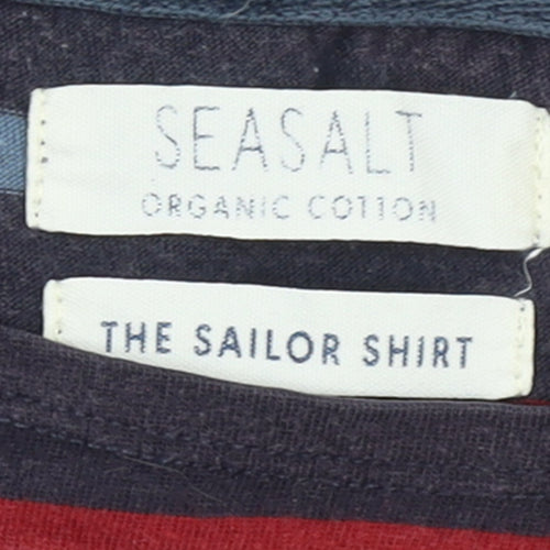 Seasalt Women’s Multicoloured Striped Sailor Long Sleeve Cotton Shirt Size 10