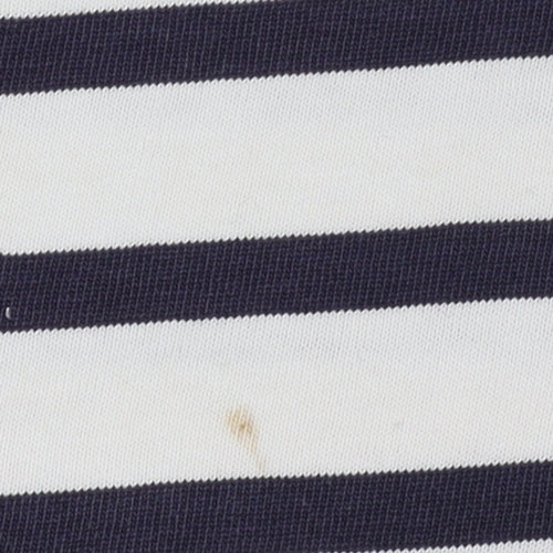 Gap Women's Multicoloured Striped Boat Neck 3/4 Sleeve Cotton Top XL