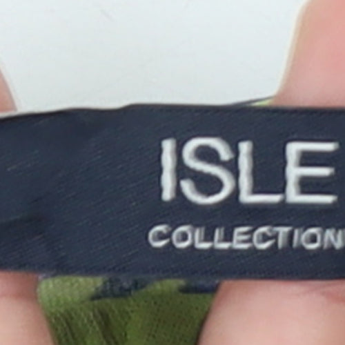 Isle Collection Women's Multicoloured Tropical Sleeveless Blouse Size 14