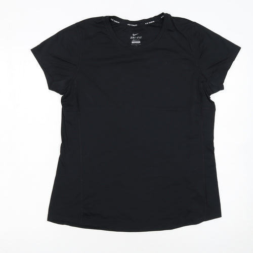 Nike Womens Black Dri-FIT Running T-Shirt Size L