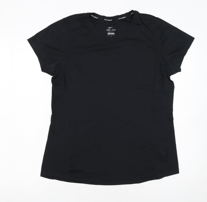 Nike Womens Black Dri-FIT Running T-Shirt Size L