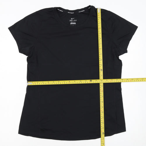 Nike Womens Black Dri-FIT Running T-Shirt Size L