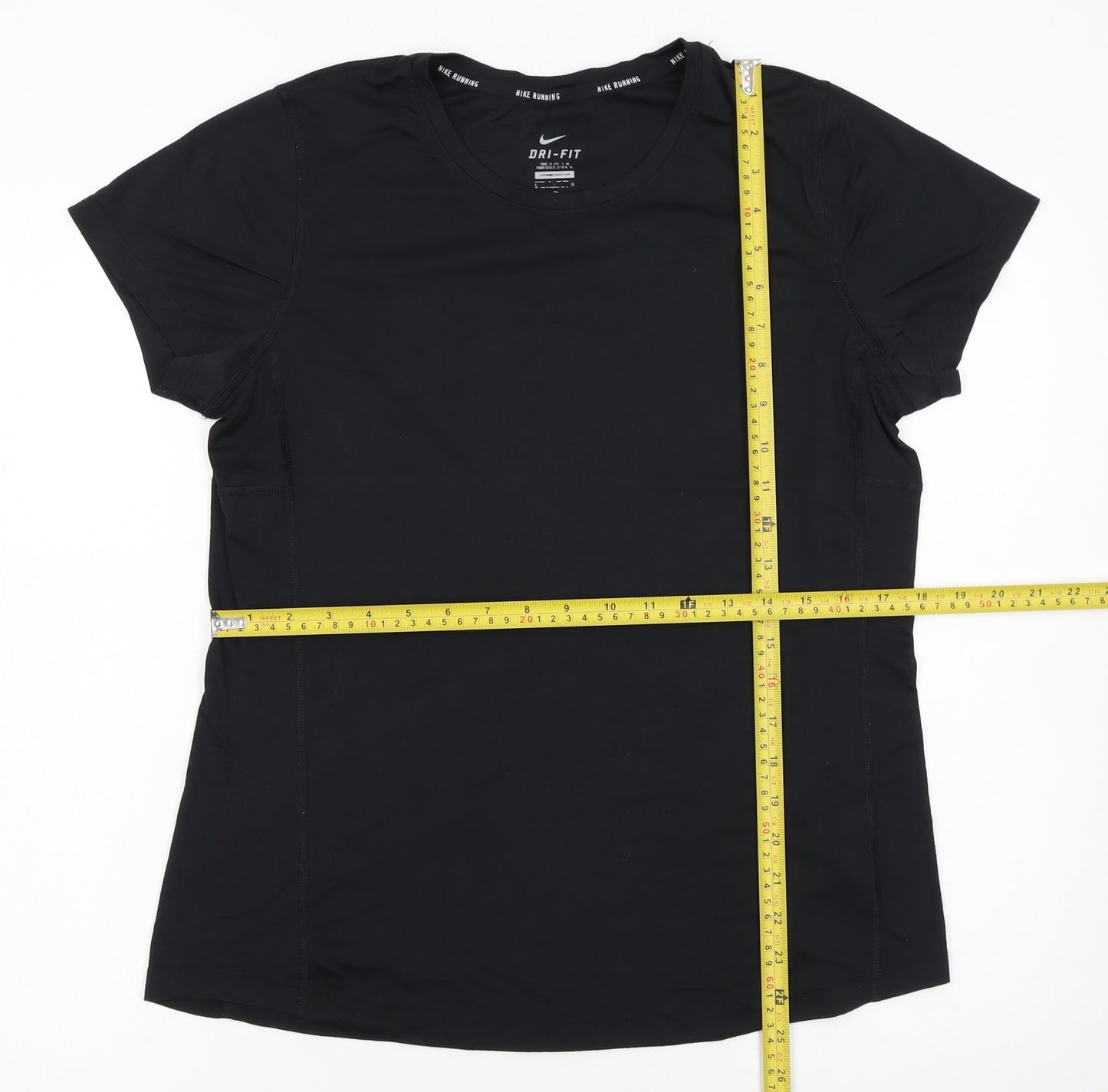 Nike Womens Black Dri-FIT Running T-Shirt Size L