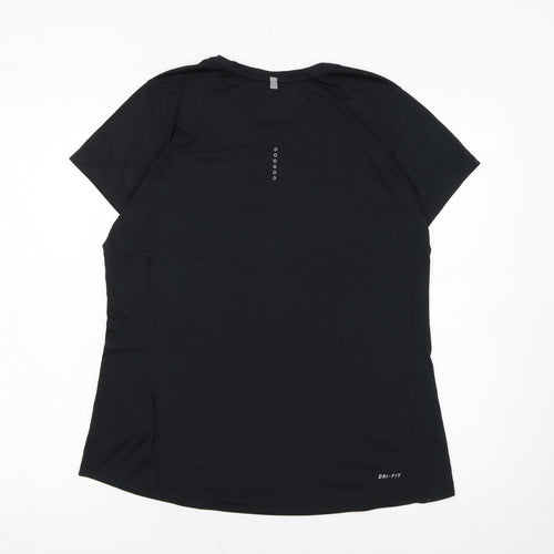 Nike Womens Black Dri-FIT Running T-Shirt Size L