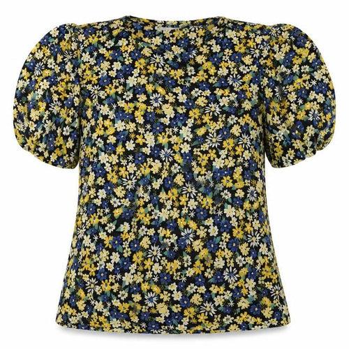 Warehouse Women’s Multicoloured Floral Puff Sleeve Blouse UK 10