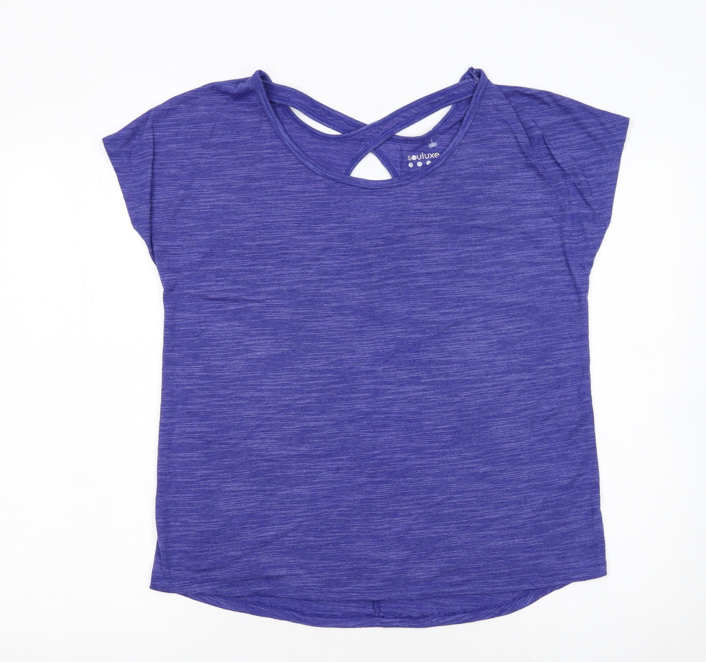 Souluxe Womens Purple Activewear T-Shirt Medium Lightweight Top